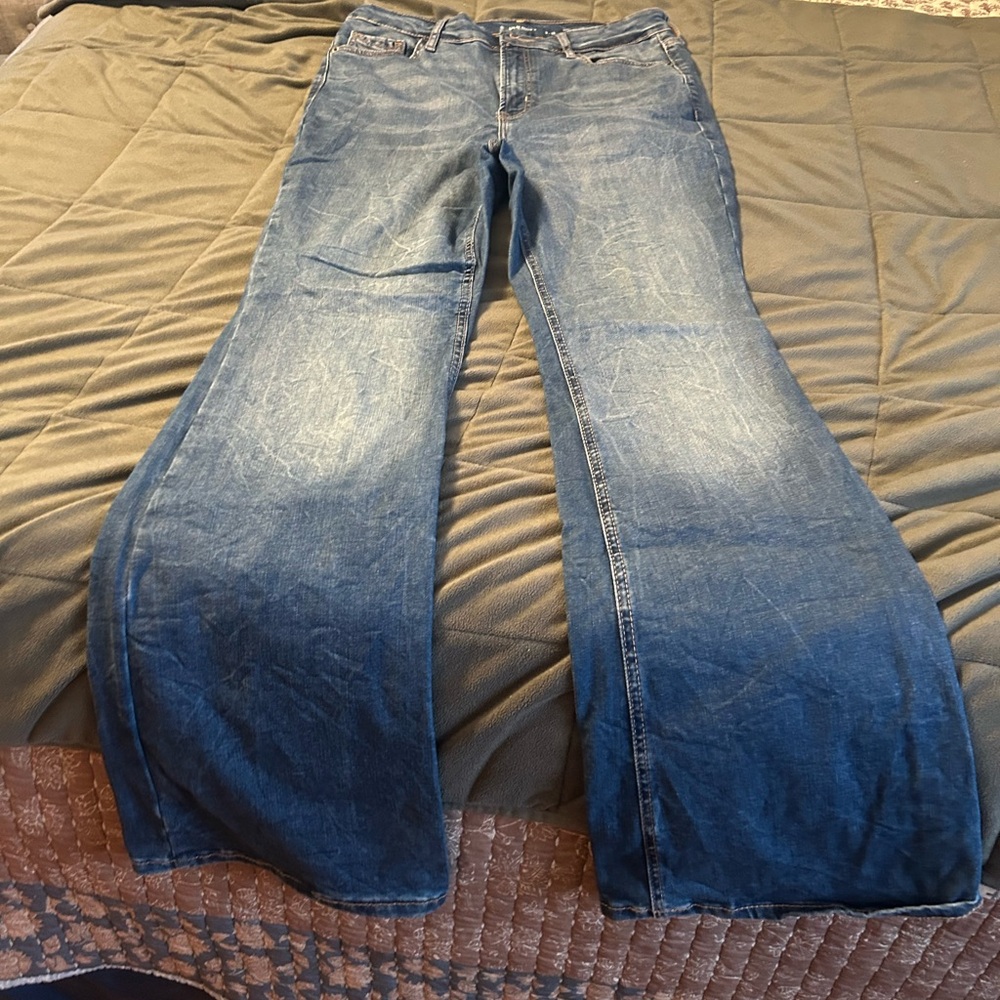 Old Navy Blue Flare Wide Leg Jeans